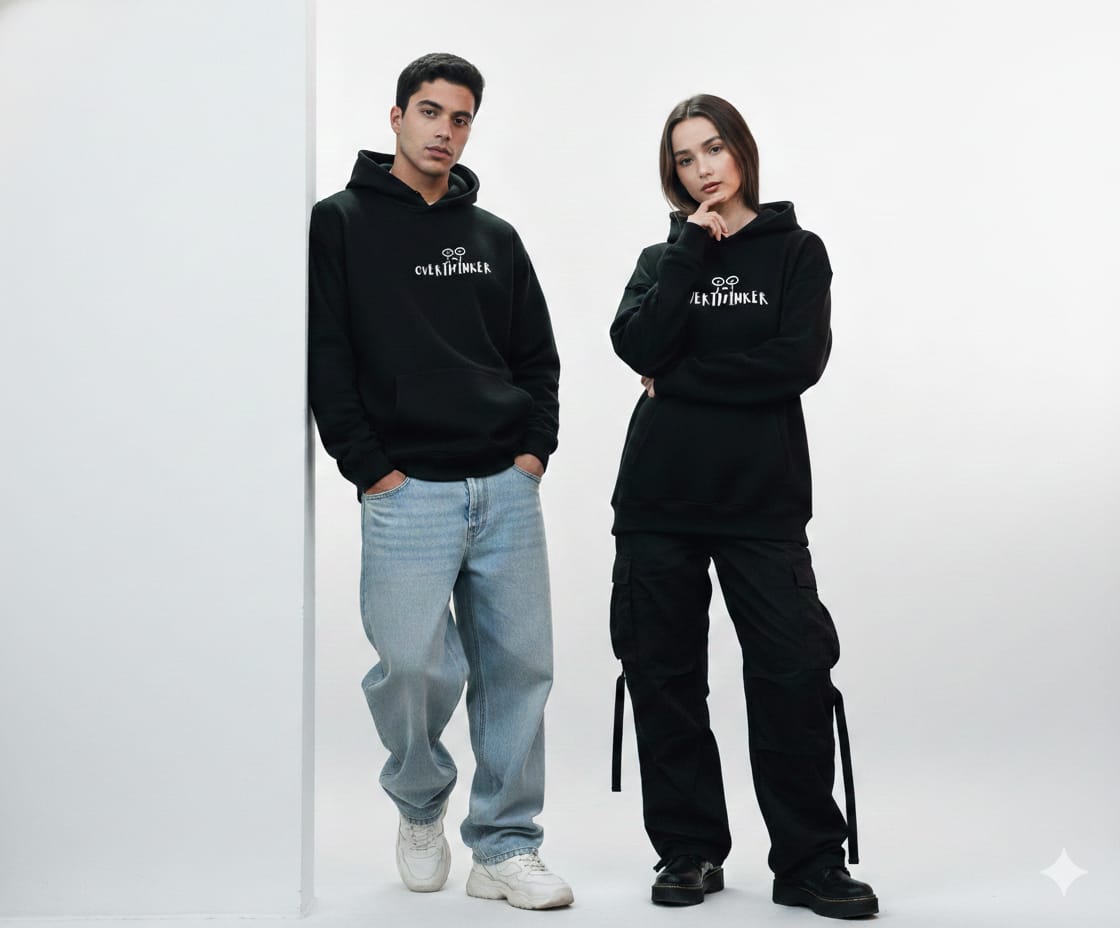 OVERTHINKER PRINTED PREMIUM HOODIE