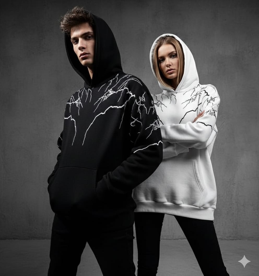 Thunder Puff Print HOODIE